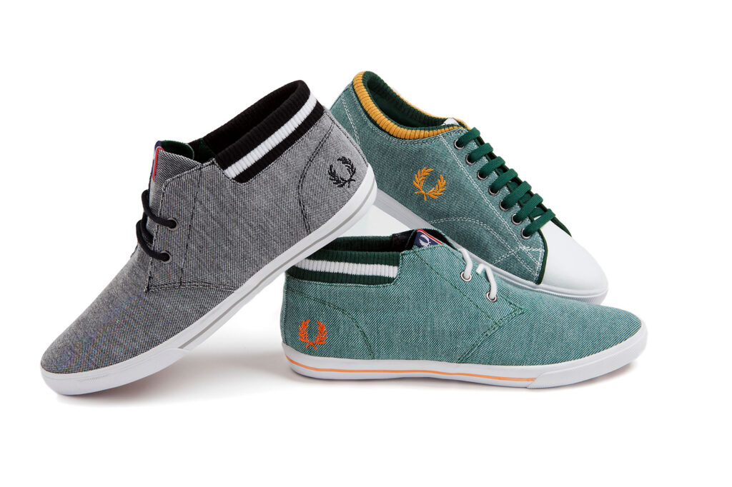 Fotografía de producto con zapatillas Fred Perry variadas