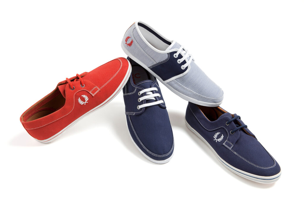 Fotografía de producto con zapatillas Fred Perry multicolor