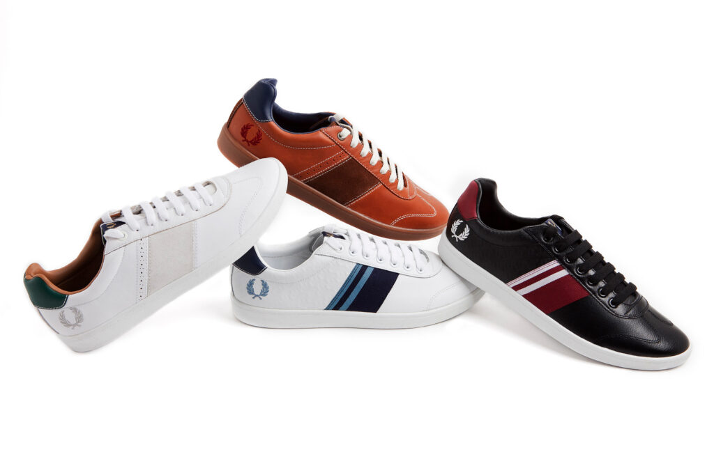 Fotografía de producto con zapatillas Fred Perry deportivas